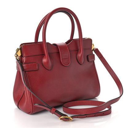 Gucci New Sakai Calfskin Lux Small Dahlia Top Handle Shoulder Bag New Cherry Red 2 of 8