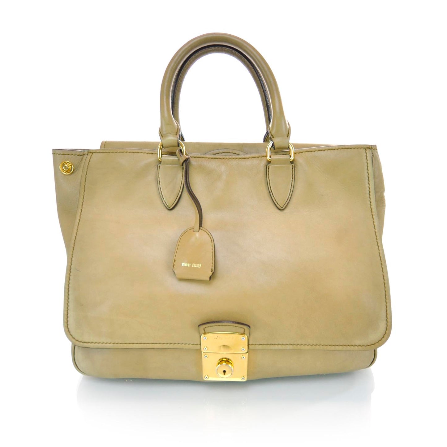 Leather Front Pocket Tote