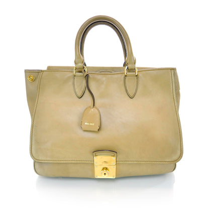 Miu Miu Leather Front Pocket Tote 1 of 11