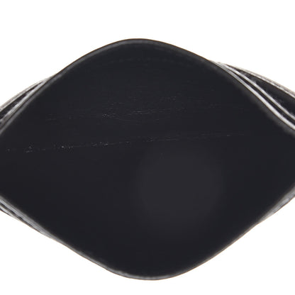 Saint Laurent Metallic Ribbed Calfskin Opium Monogram Credit Card Case Graphite 5 of 7
