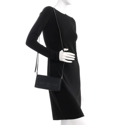 Givenchy Calfskin Logo Debossed Crossbody Black 2 of 7