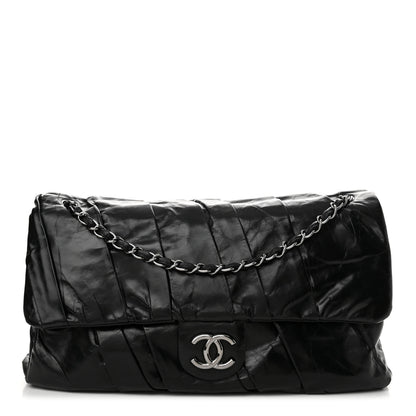 Chanel Glazed Calfskin Twisted Maxi Flap Black 1 of 10