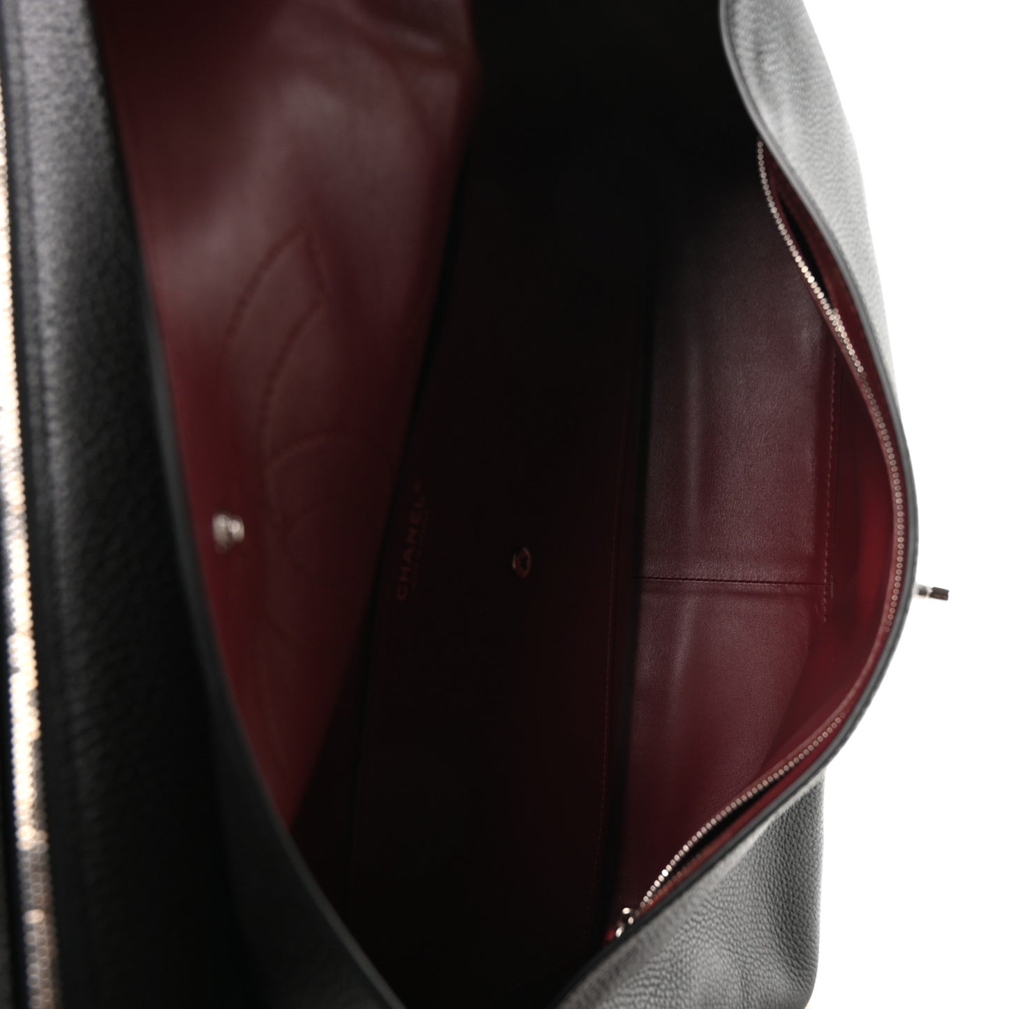 Grained Calfskin Souplissimo Maxi Flap Black