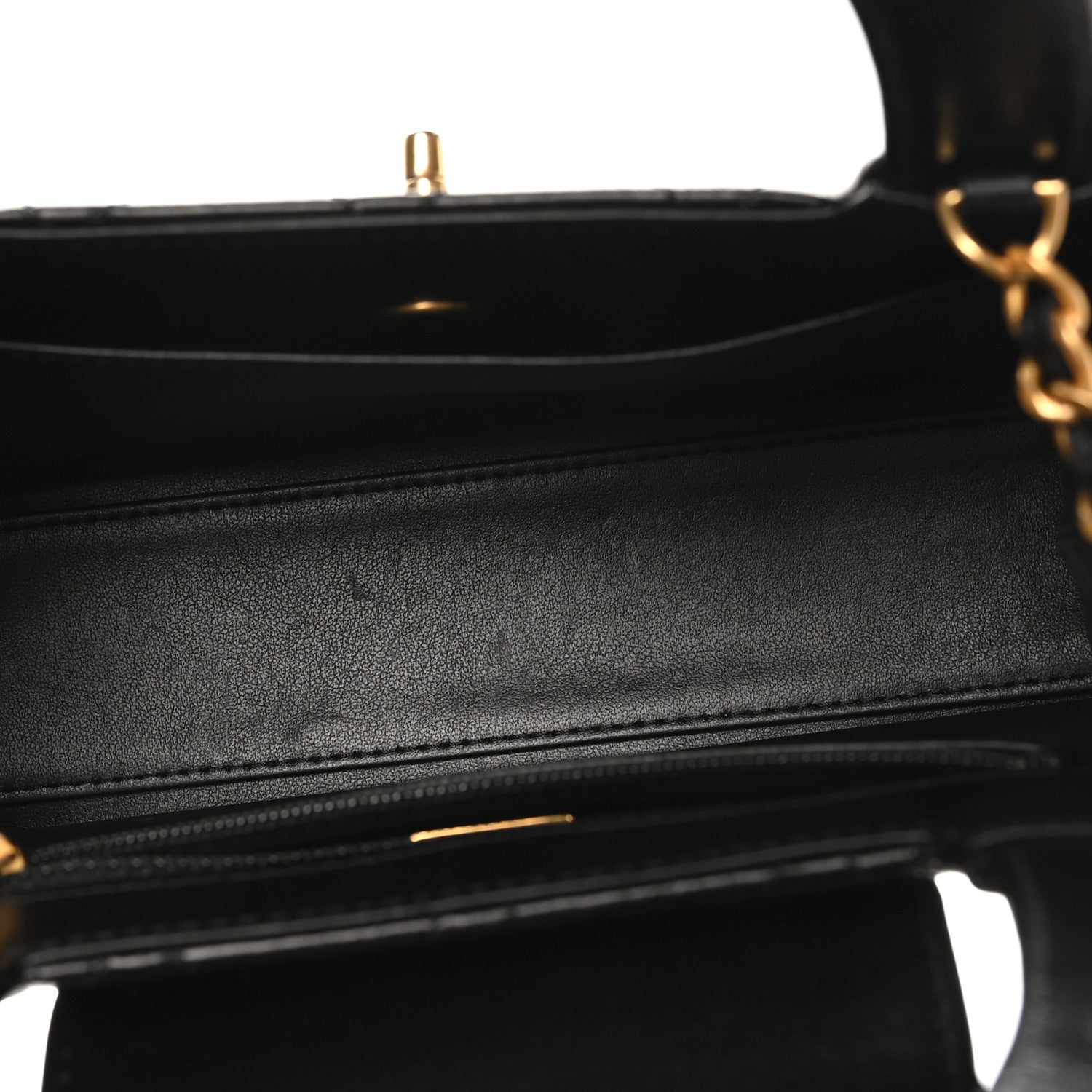 Chanel Shiny Aged Calfskin Quilted Nano Kelly Shopper Black 5 of 11