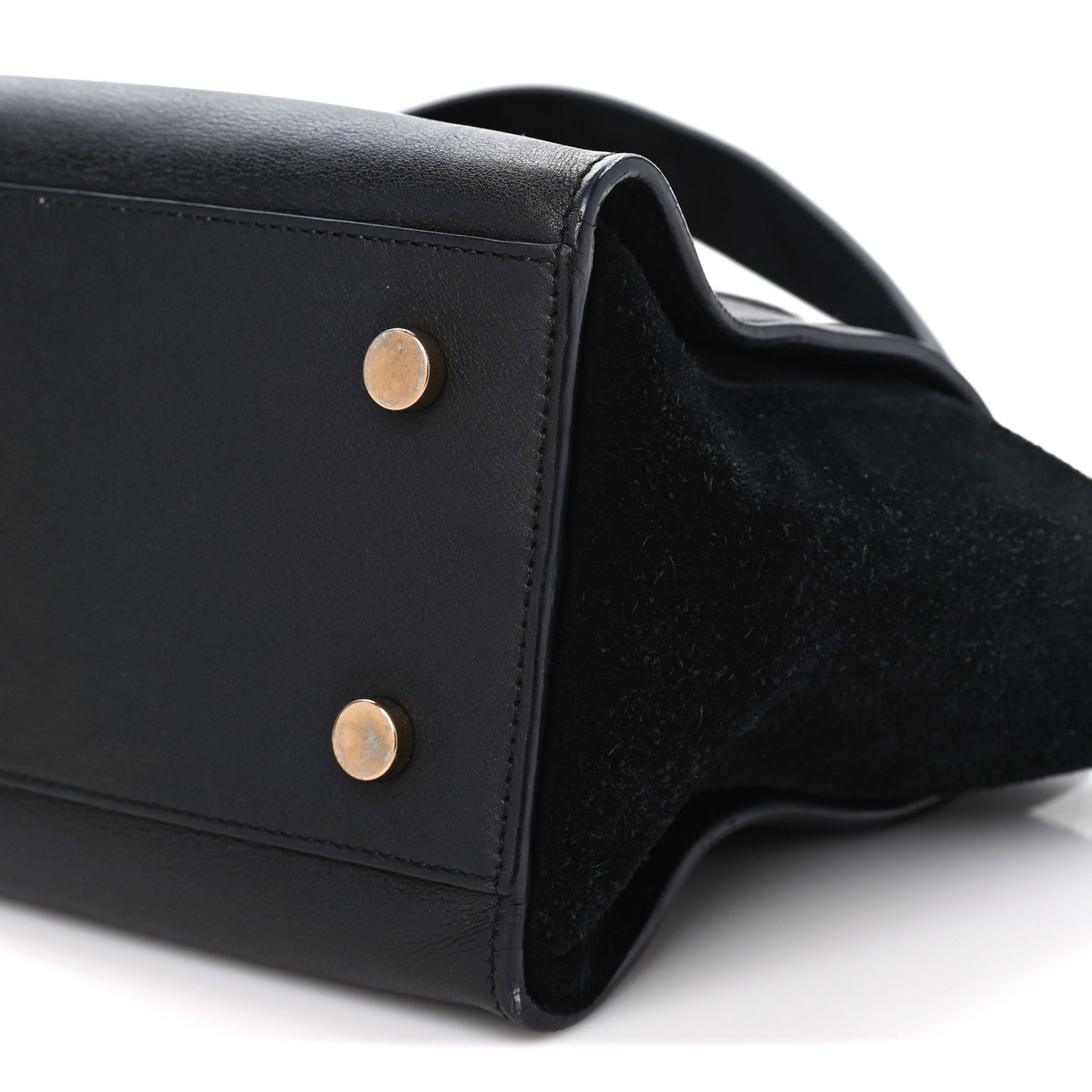 Calfskin Suede Small Monogram Downtown Cabas Black
