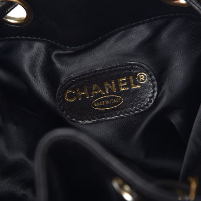 Chanel Lambskin CC Drawstring Shoulder Bag Black 7 of 11