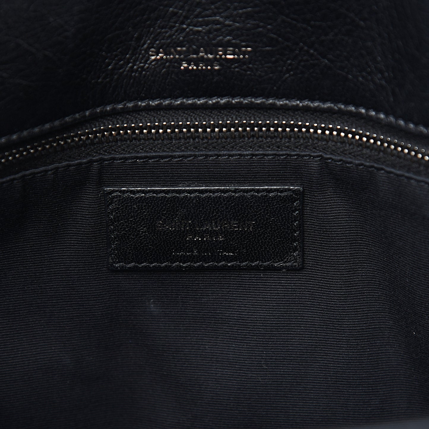 Crinkled Calfskin Matelasse Monogram Medium Niki Chain Satchel Black