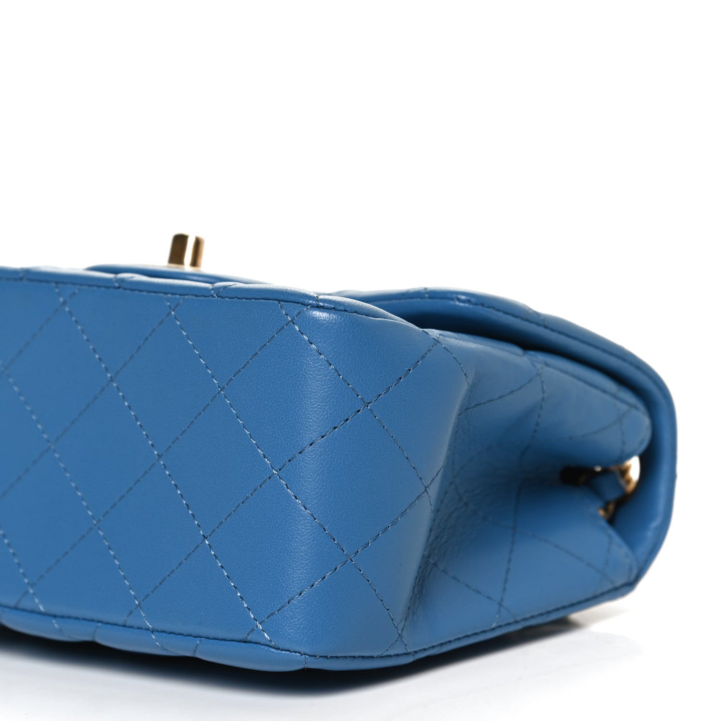 Lambskin Quilted Mini Square Flap Blue