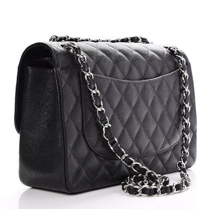 Chanel Caviar Quilted Jumbo Double Flap Black 4 of 9