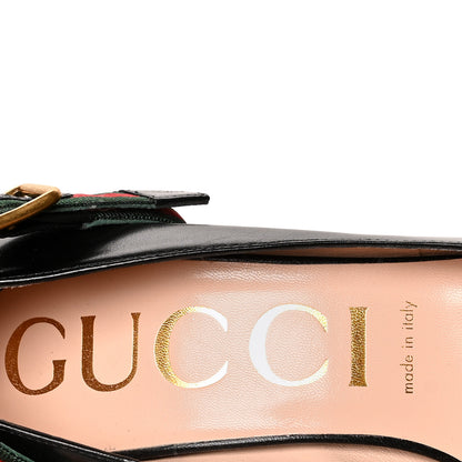 Gucci Malaga Kid Sylvie High Heel Pumps 39.5 Black 8 of 8