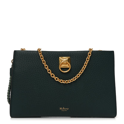 Mulberry Heavy Grain Calfskin Iris Wallet On Chain Mulberry Green 1 of 10