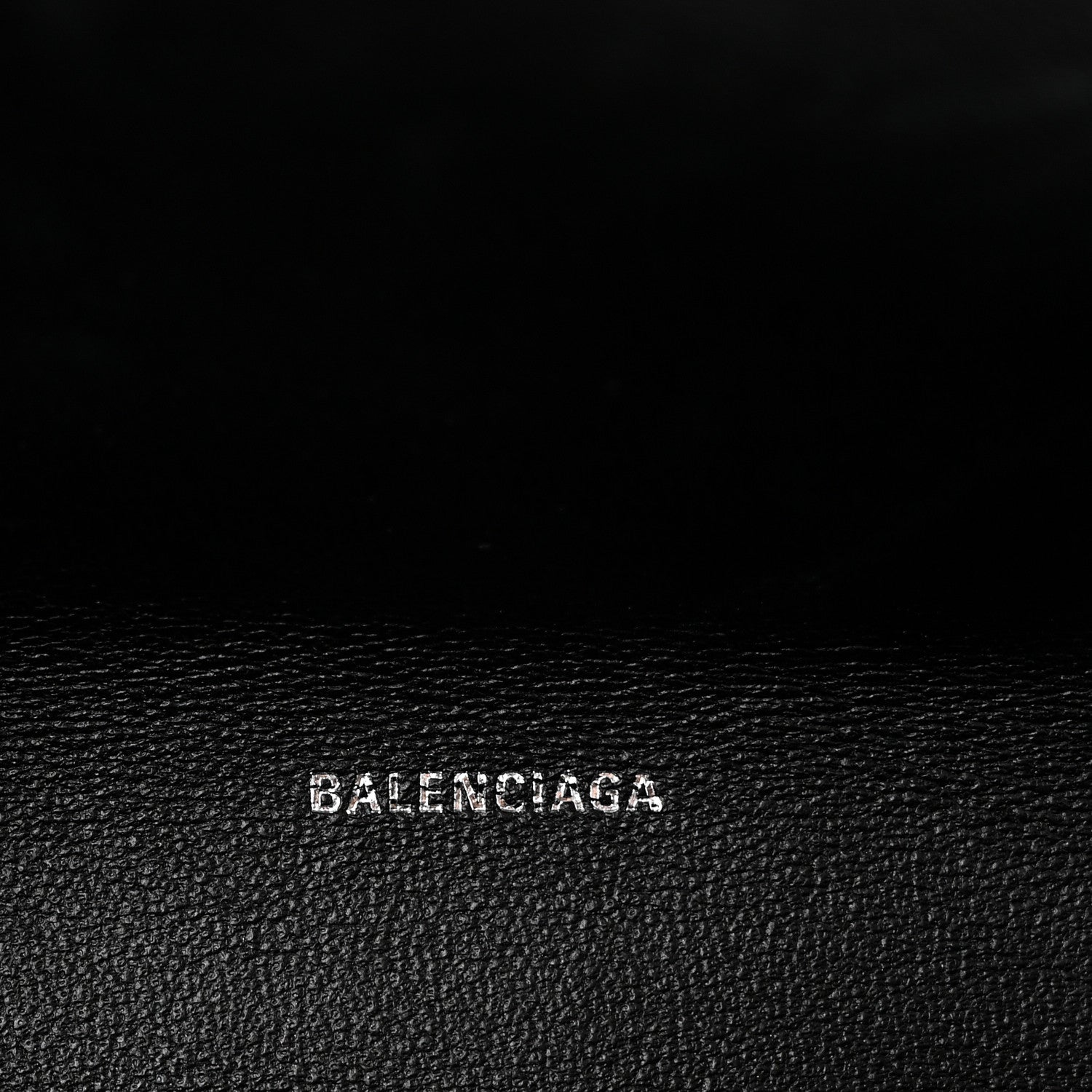 Balenciaga Metallic Calfskin Crocodile Embossed Hourglass Flap Flat Pouch Silver 6 of 10