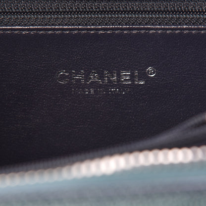 Chanel Iridescent Caviar Quilted Medium CC Filigree Vanity Case Dark Turquoise 6 of 11