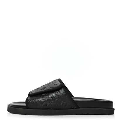 Louis Vuitton X NBA Calfskin Monogram Embossed Miami Mule 11 Black 1 of 7