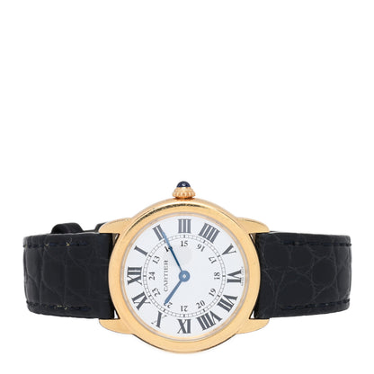 Cartier Stainless Steel 18K Yellow Gold Alligator 29mm Ronde Solo Quartz Watch 2 of 5