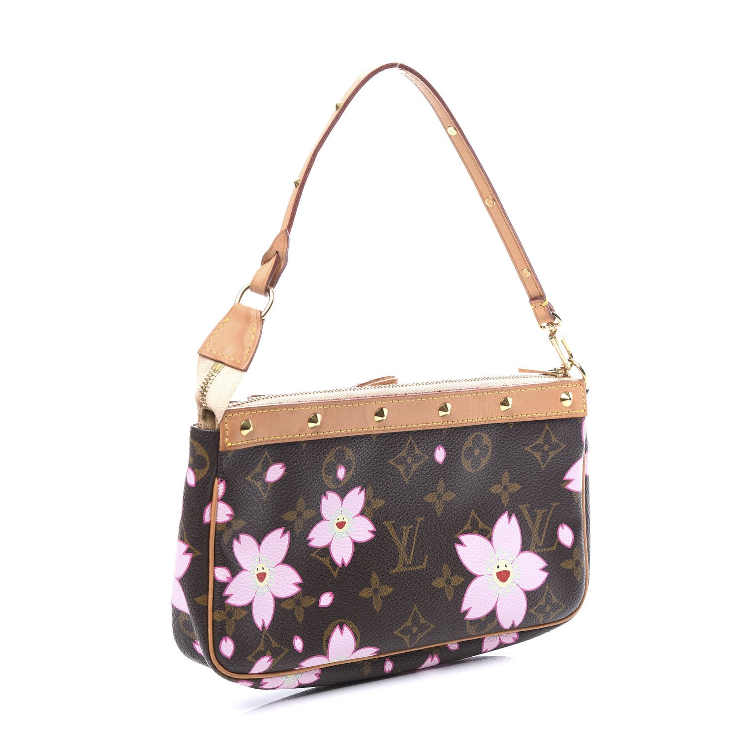 Louis Vuitton Monogram Cherry Blossom Pochette Accessories Brown 2 of 10