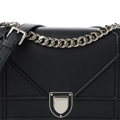 Christian Dior Grained Calfskin Medium Diorama Flap Bag Black 10 of 12