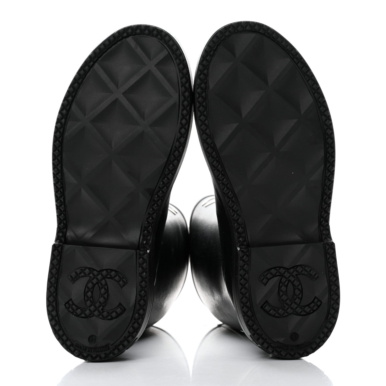 Chanel Caoutchouk CC High Boots 41 Black 5 of 8