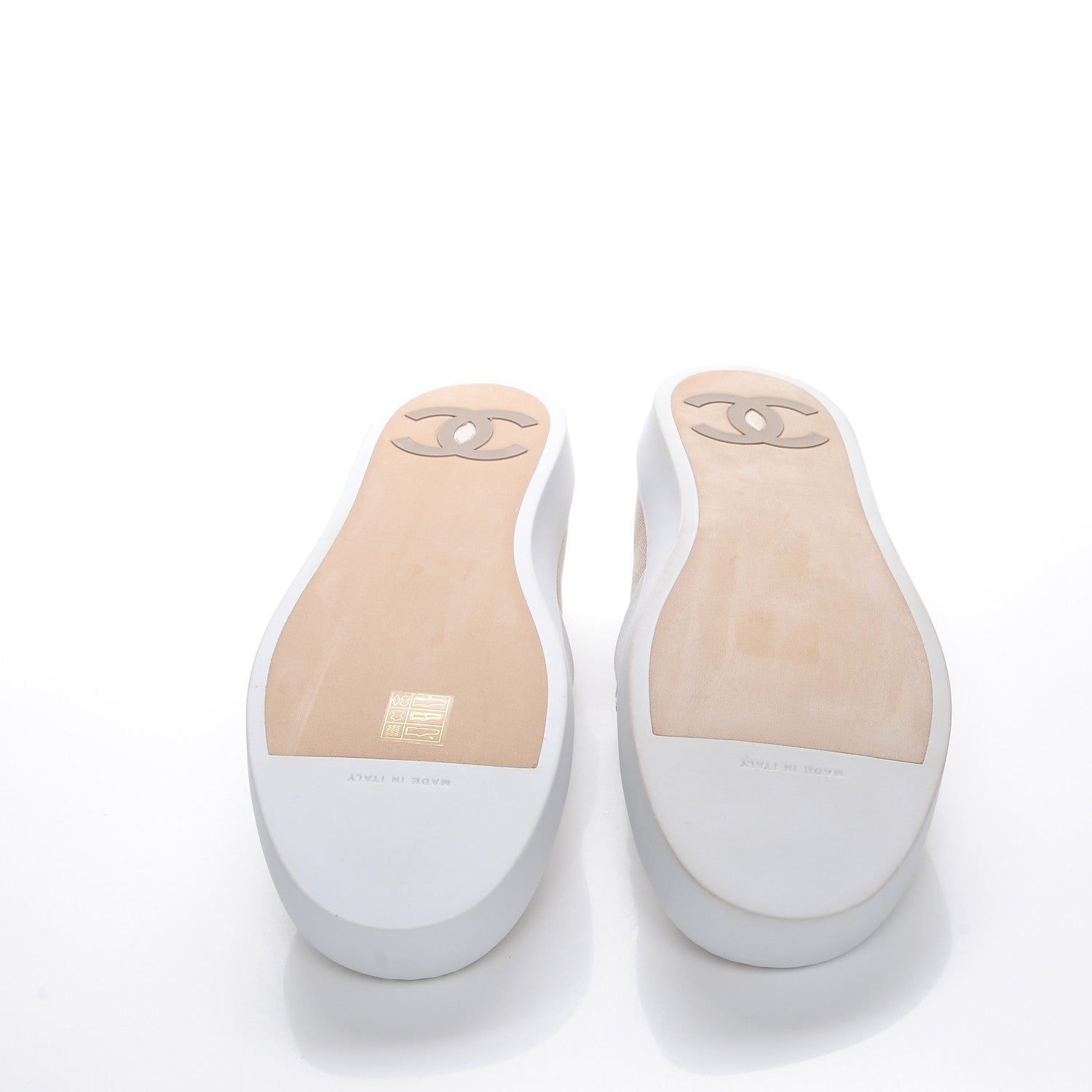 Chanel Fabric Mesh Sneakers 41 Beige 5 of 9