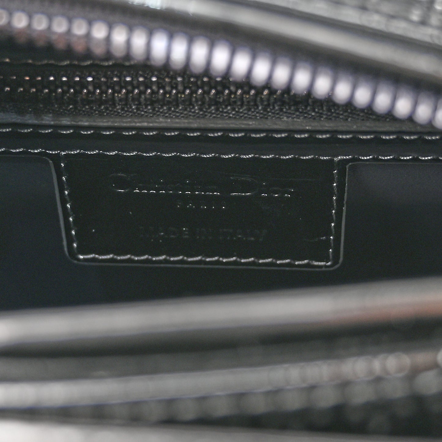 Patent Micro-Cannage Medium Lady Dior Onyx Black