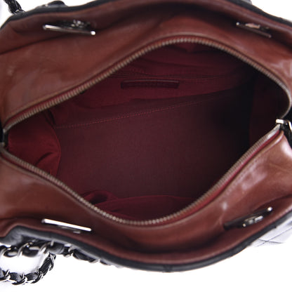 Chanel Lambskin Quilted Multipocket Bowling Bag Black 5 of 11