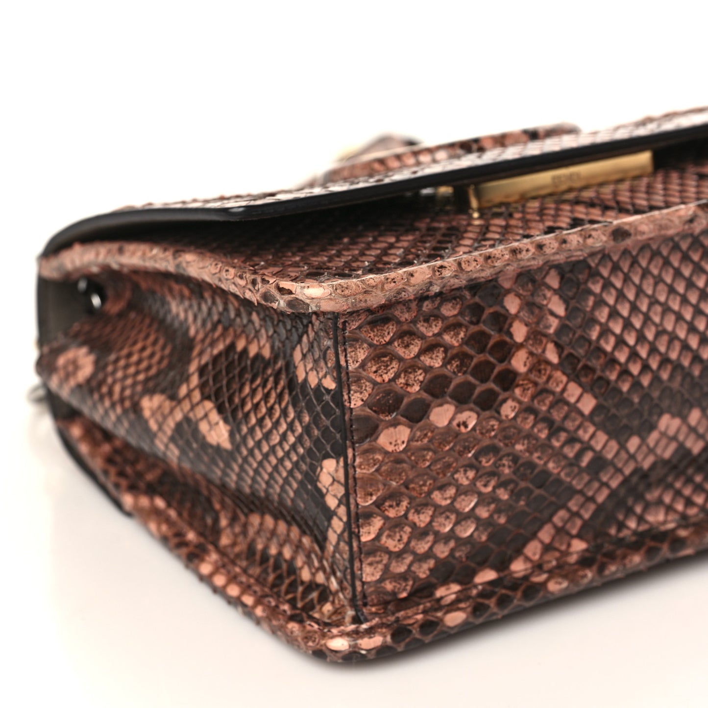 Snakeskin F is Fendi Small Kan I Shoulder Bag Macaron