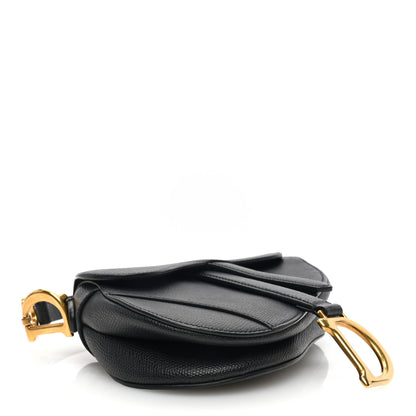 Christian Dior Grained Calfskin Mini Saddle Bag Black 4 of 9