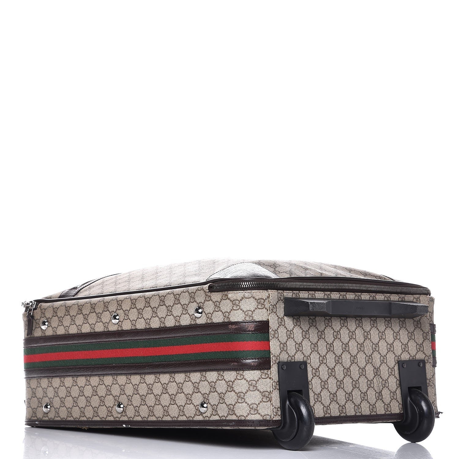 Gucci GG Plus Monogram Small Web Trolley Brown 4 of 41