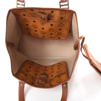 MCM Visetos Shopping Tote Cognac 6 of 10
