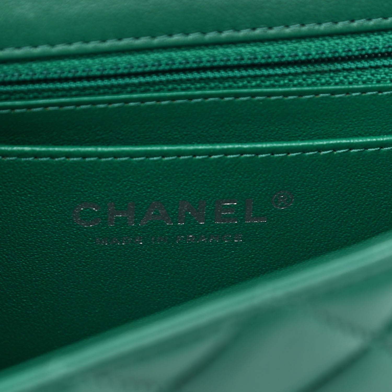 Chanel Lambskin Quilted Mini Rectangular Flap Green 6 of 10