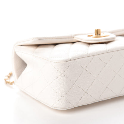 Chanel Caviar Quilted Mini Top Handle Rectangular Flap White 8 of 9