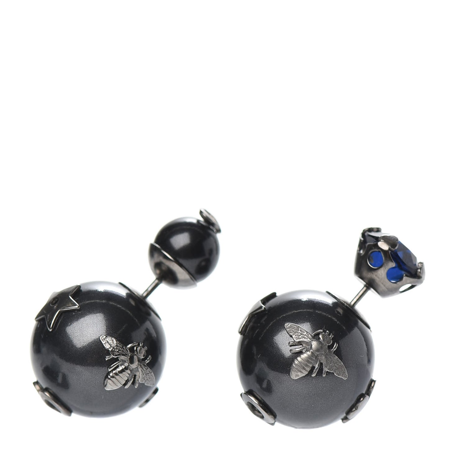 Mise En Dior Tribal Bee Earrings Black