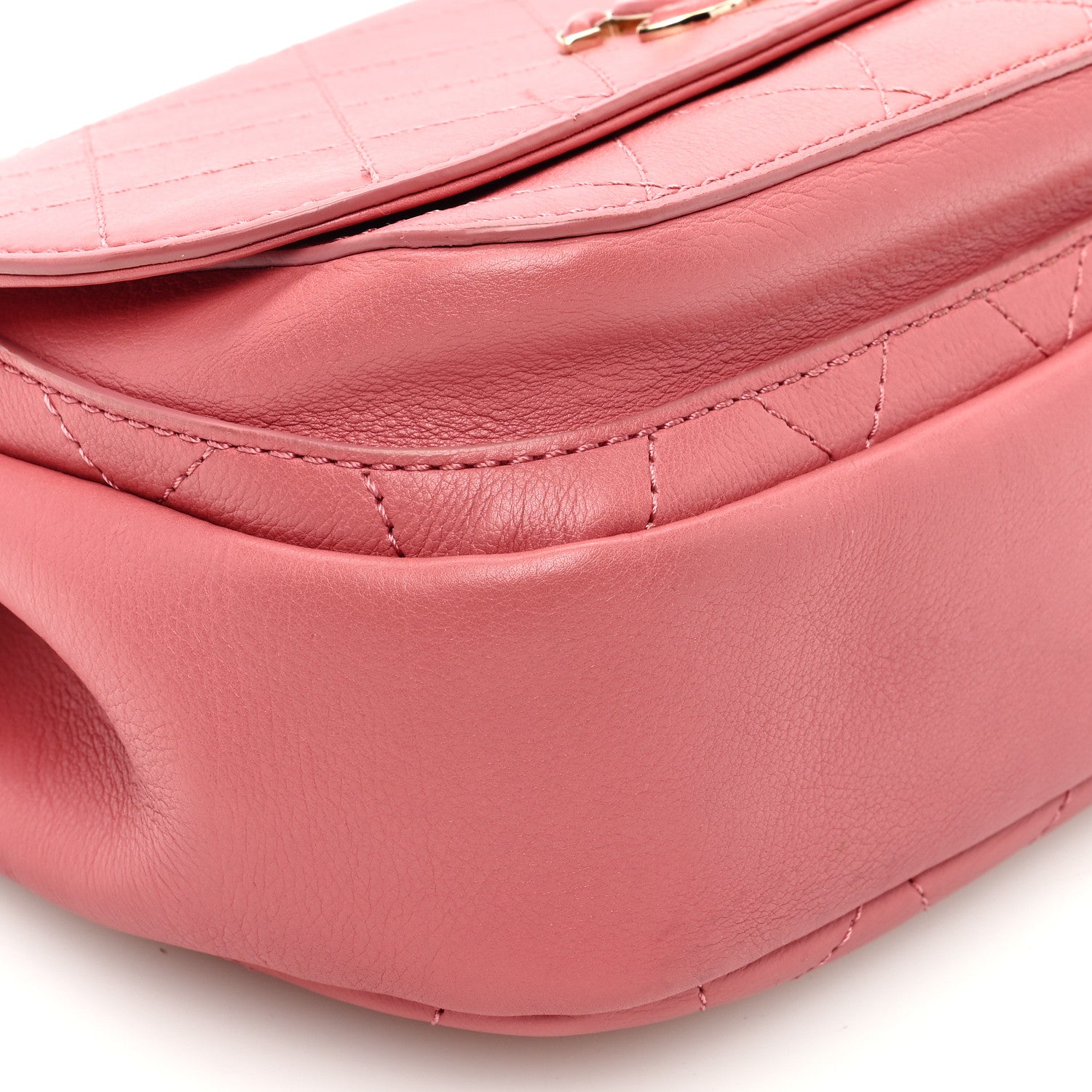Chanel Calfskin Stitched Small Flap Bag Pink 9 of 11