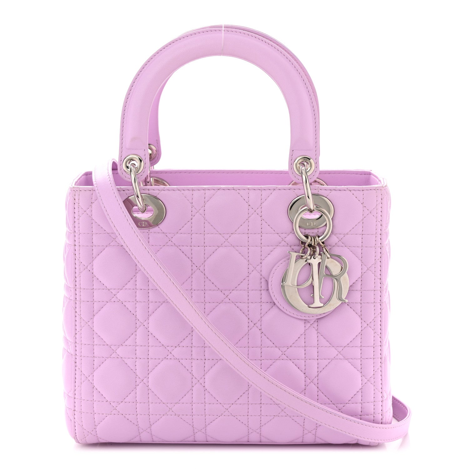 Christian Dior Lambskin Cannage Medium Lady Dior Purple 1 of 10
