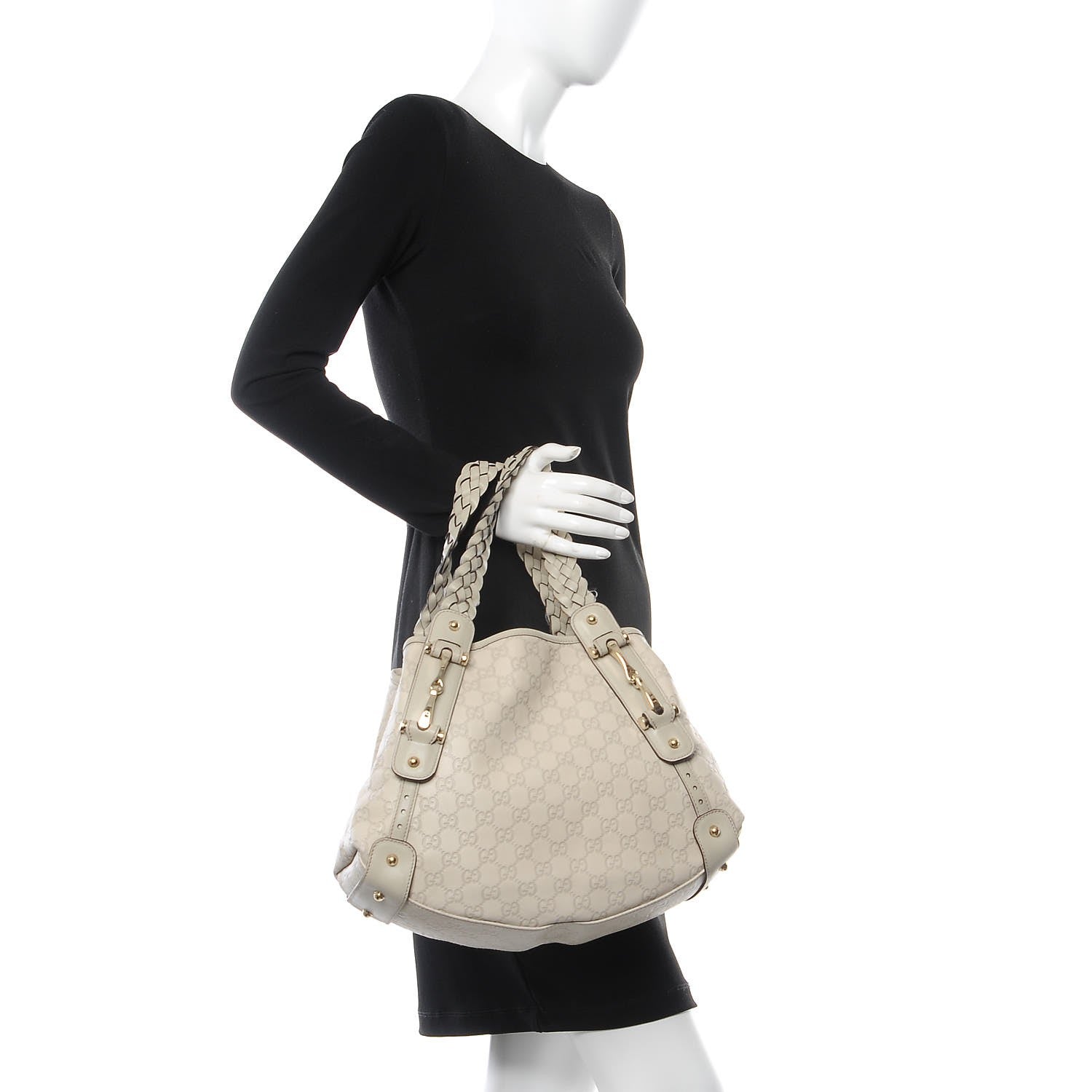 Gucci Guccissima Small Pelham Shoulder Bag Off White 2 of 10
