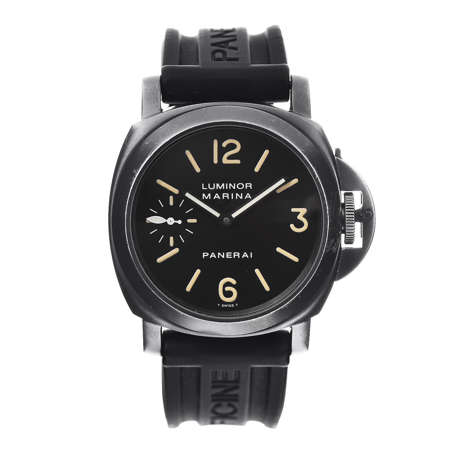 Panerai Stainless Steel PVD Rubber 44mm Luminor Marina Manual Winding Watch Black PAM00004 1 of 10