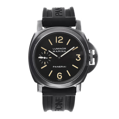 Panerai Stainless Steel PVD Rubber 44mm Luminor Marina Manual Winding Watch Black PAM00004 1 of 10