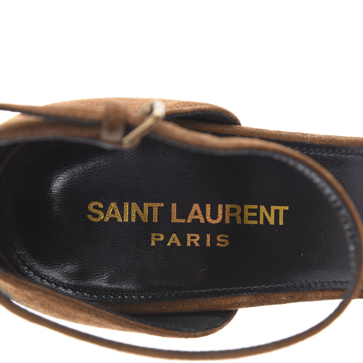 Suede Calfskin Opyum 110 Sandals 38.5 Cachemere Gold
