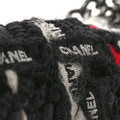 Chanel Lambskin Tweed Logo Embroidered Medium Boy Flap White Red Black 11 of 13