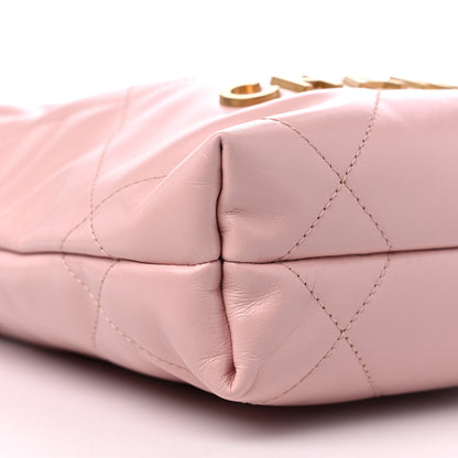 Chanel Shiny Calfskin Quilted Mini Chanel 22 Rose Clair 8 of 9