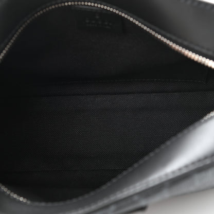 Gucci GG Supreme Monogram Web Shoulder Bag Black Grey 5 of 10