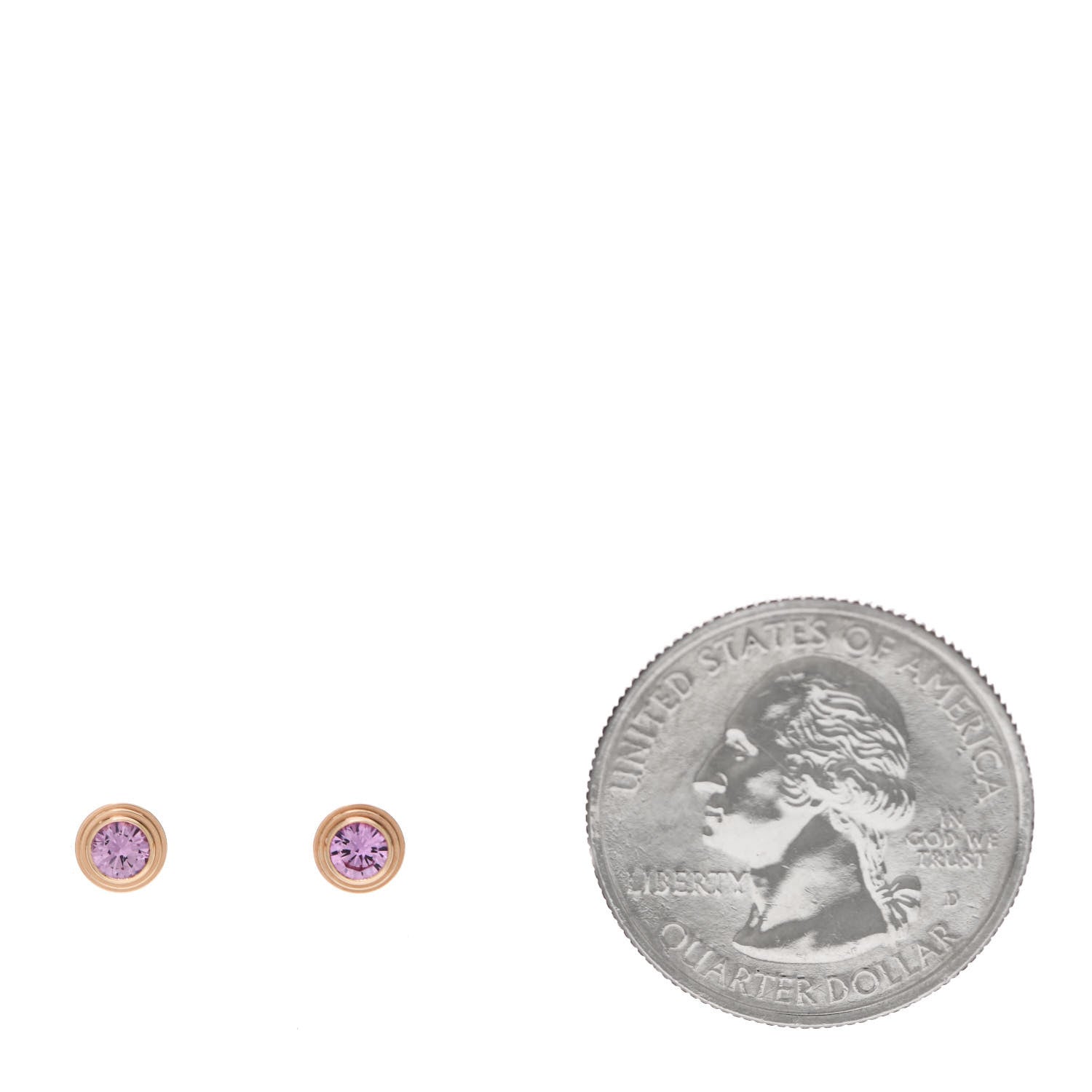 Cartier 18K Pink Gold Pink Sapphire D'Amour Earrings 2 of 6