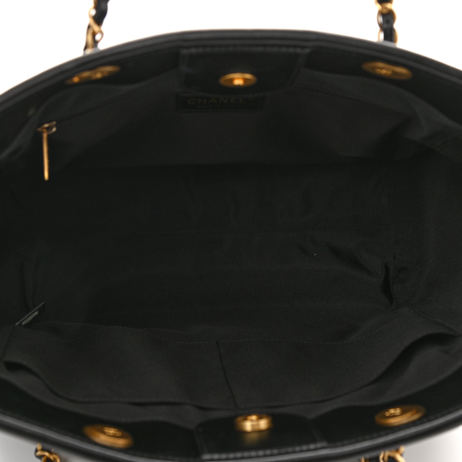 Chanel Aged Calfskin Small Charms Deauville Tote Black 5 of 11