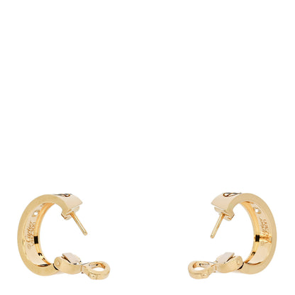 Cartier 18K Yellow Gold 2 Diamond 5.5mm LOVE Hoop Earrings 3 of 5
