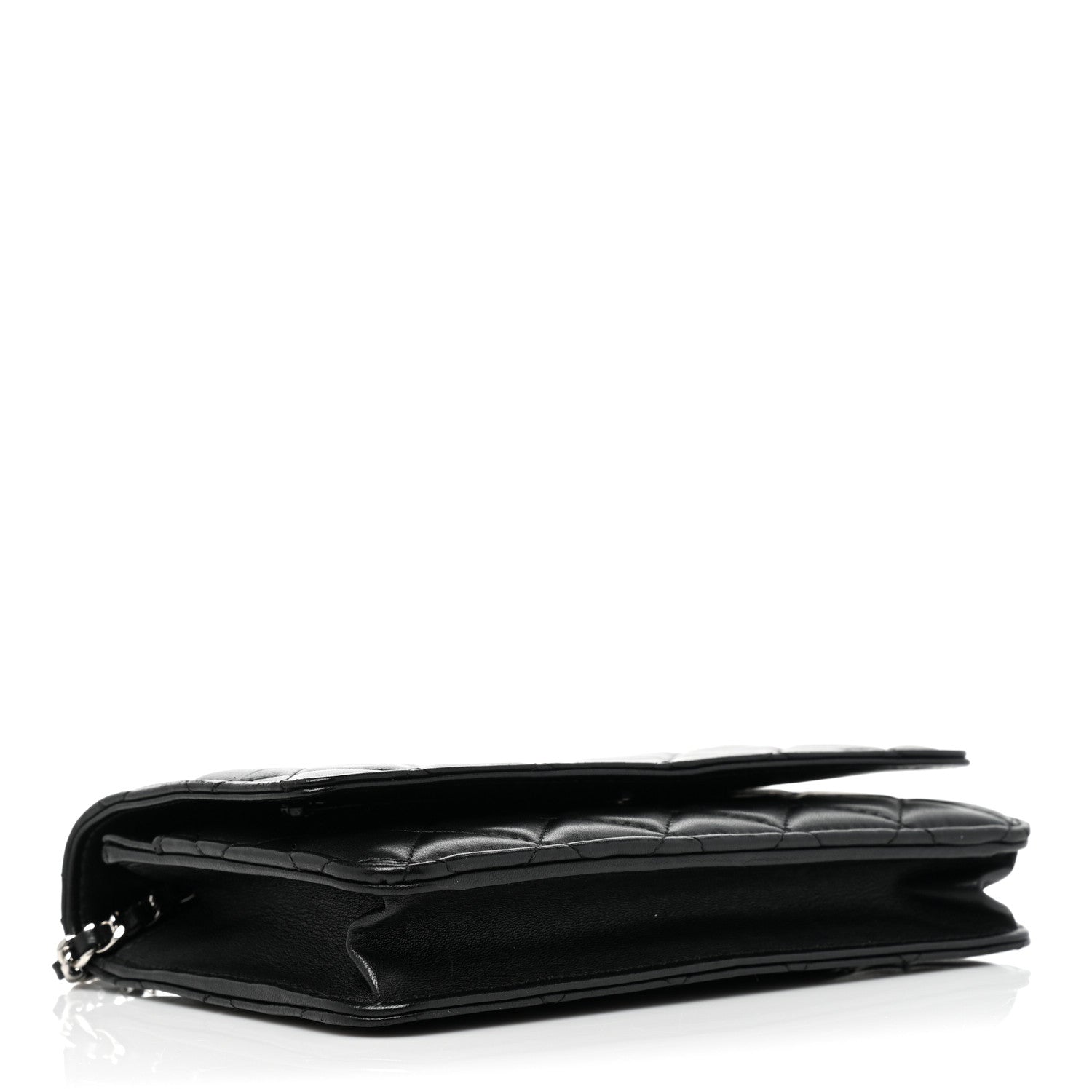 Chanel Lambskin Quilted Wallet On Chain WOC Black 4 of 10