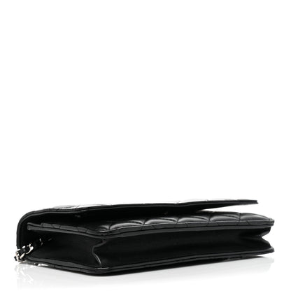 Chanel Lambskin Quilted Wallet On Chain WOC Black 4 of 10