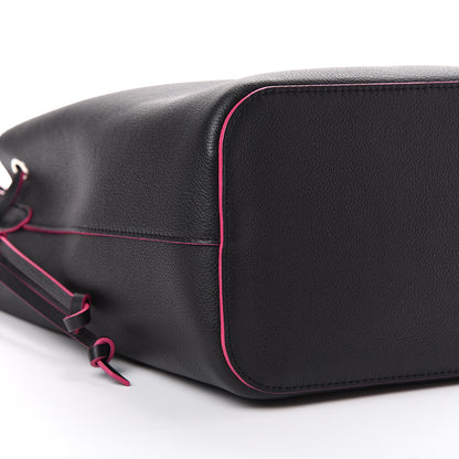 Louis Vuitton Calfskin Lockme Bucket Black 8 of 9
