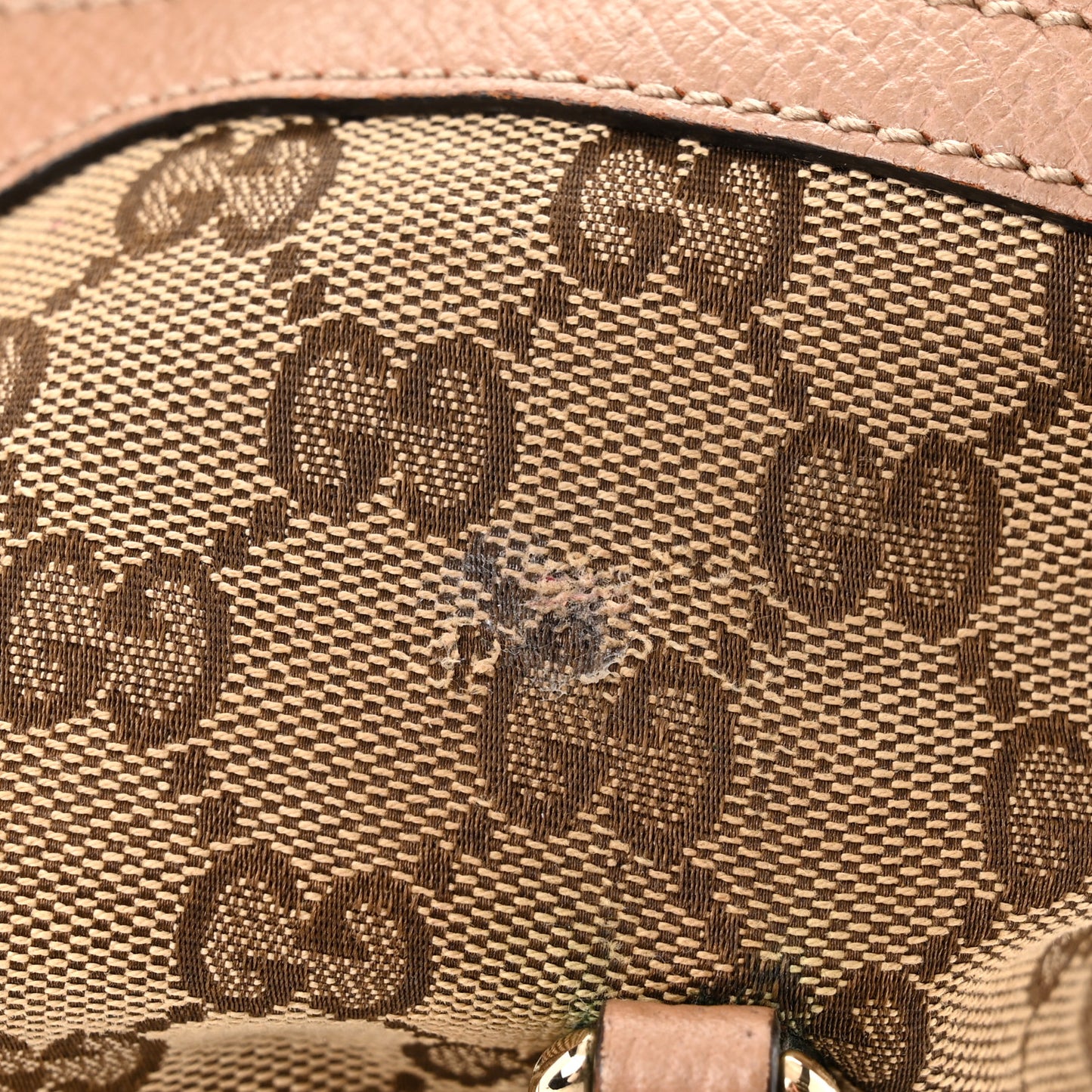 Monogram Medium Bree Foldover Tote Beige Soft Pink