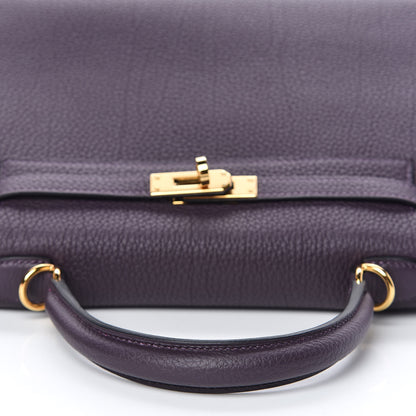 Hermes Togo Kelly Retourne 25 Raisin 11 of 38