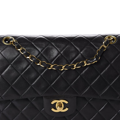 Chanel Lambskin Quilted Medium Double Flap Black 11 of 11